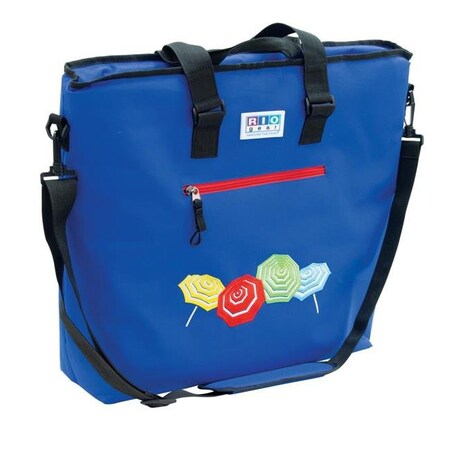 Rio Rio CT777-46-1 Deluxe Insulated Tote Bag with Bottle Opener; Solid Blue CT777-46-1